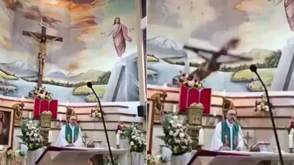 Un sacerdote murió aplastado por una cruz mientras celebraba una misa