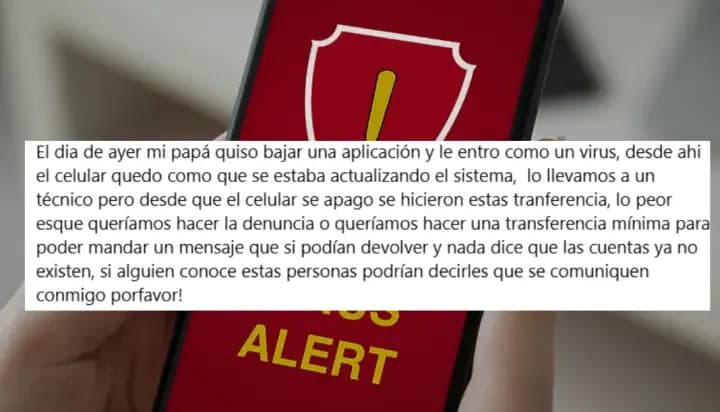 Le hackearon el celular y le vaciaron las cuentas