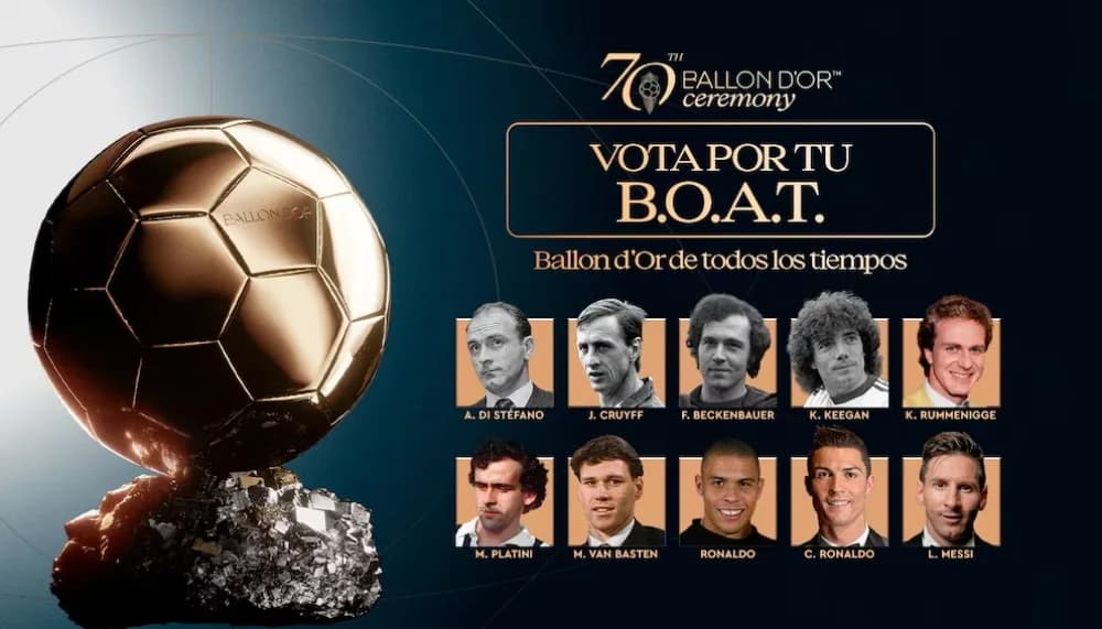 El Balón de Oro lanzó una votación para elegir al más grande de la historia