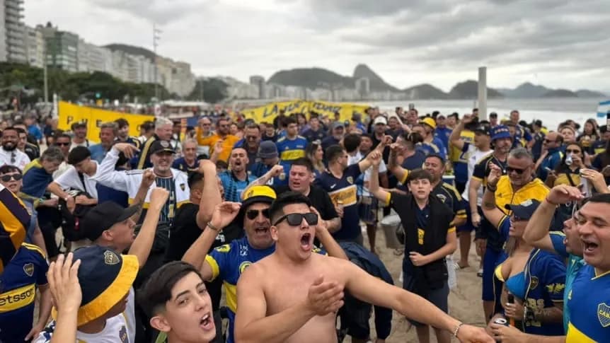 Así fue el banderazo de los hinchas de Boca en Río de Janeiro - TyC Sports