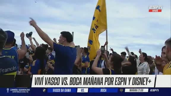 Los hinchas de Boca y un banderazo en Copacabana