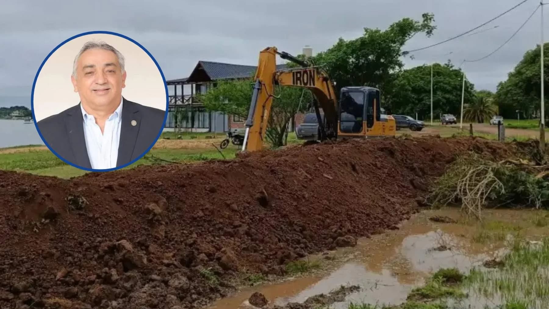 El intendente de Paso de la Patria sufrió un accidente recorriendo las defensas hídricas