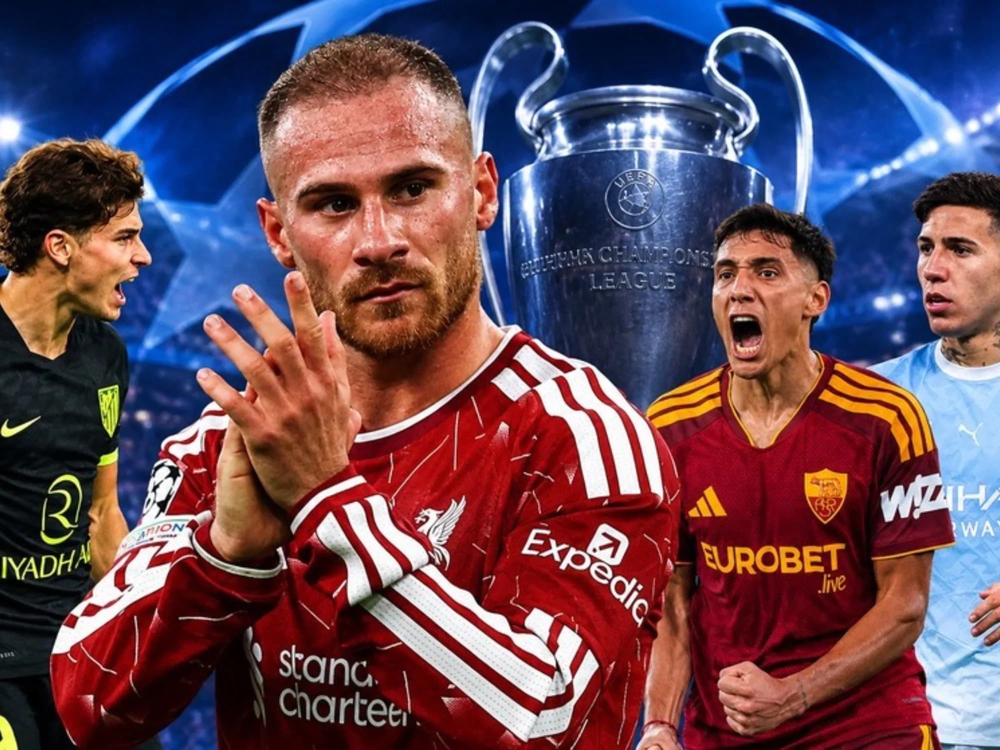 El uno por uno de los argentinos en la Champions: doblete de Mac Allister, goles de Alvarez y Molina, y sutileza de Enzo Fernández