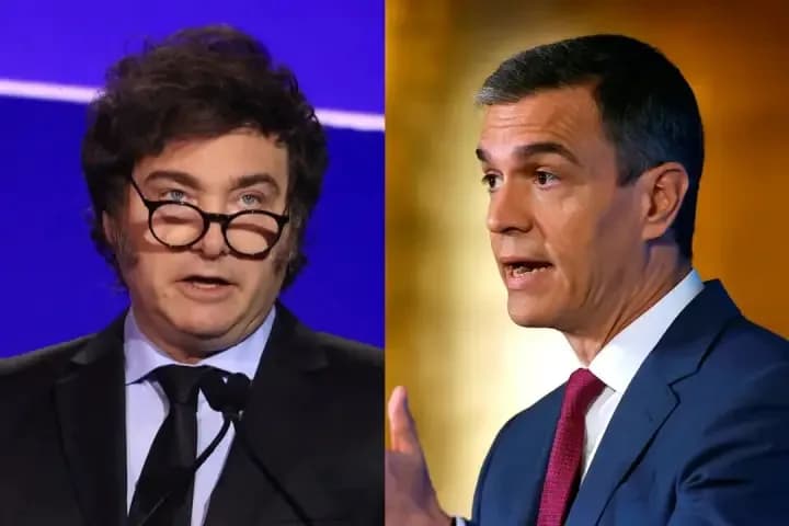 España condenó los insultos de Milei a Pedro Sánchez: "Es indigno"