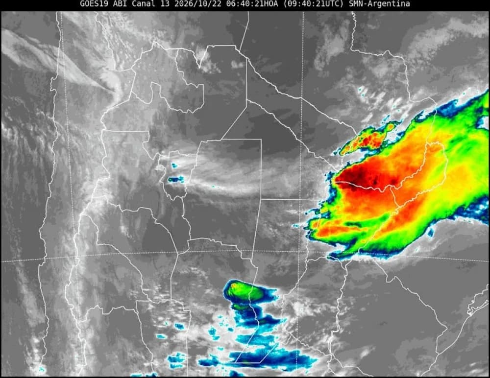 Persiste el doble alerta por tormentas para toda la Provincia