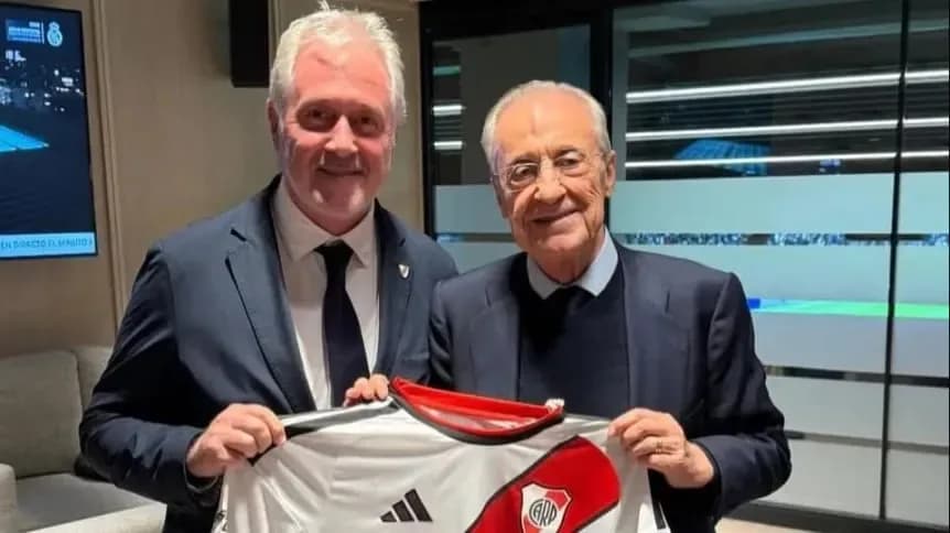 El dirigente de River que chicaneó sutilmente a Boca desde el Bernabéu - TyC Sports