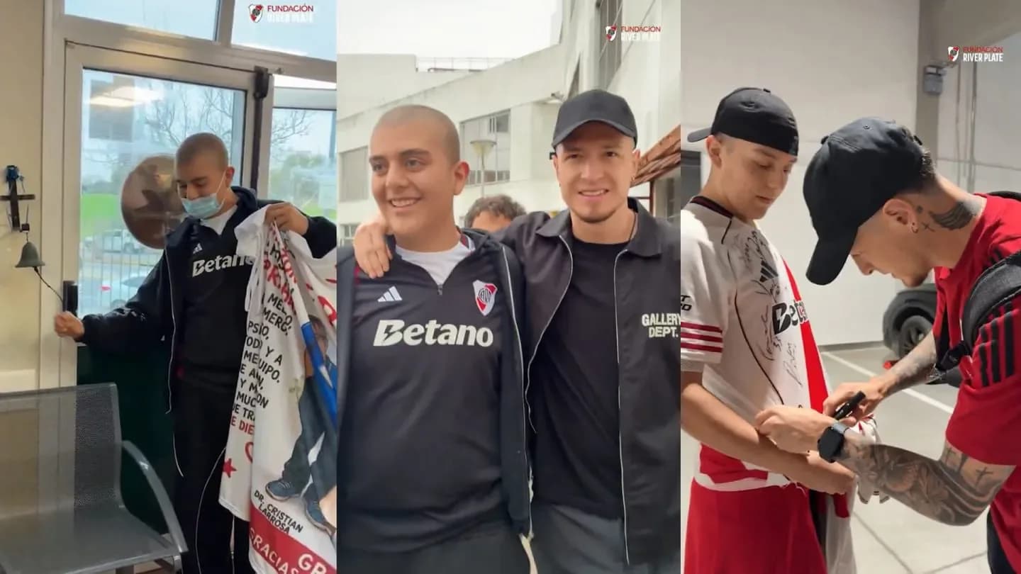 El gesto de Aníbal Moreno con un paciente oncológico fanático de River - TyC Sports
