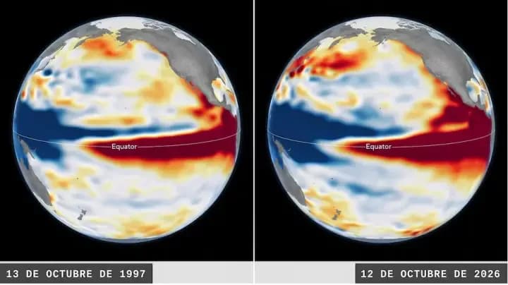 El Niño de 2026 bajo la lupa de NASA: qué detectaron los satélites y por qué podría ser más intenso