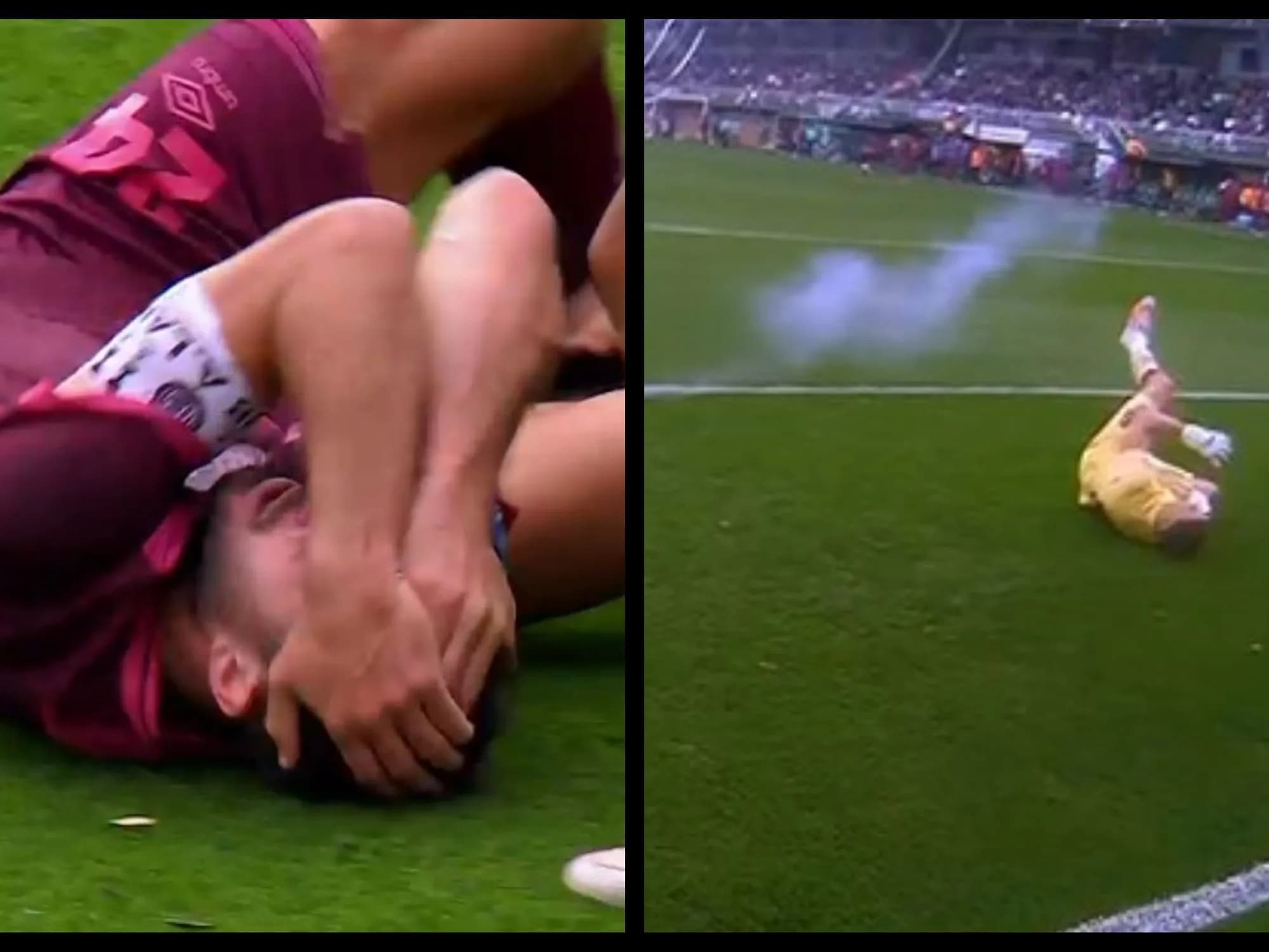 Lamentable: la doble agresión a los jugadores de Lanús en el clásico con Banfield