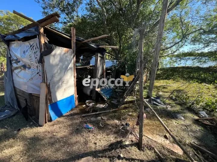Se autoevacuó con su familia y permanece con sus animales a la vera de la ruta