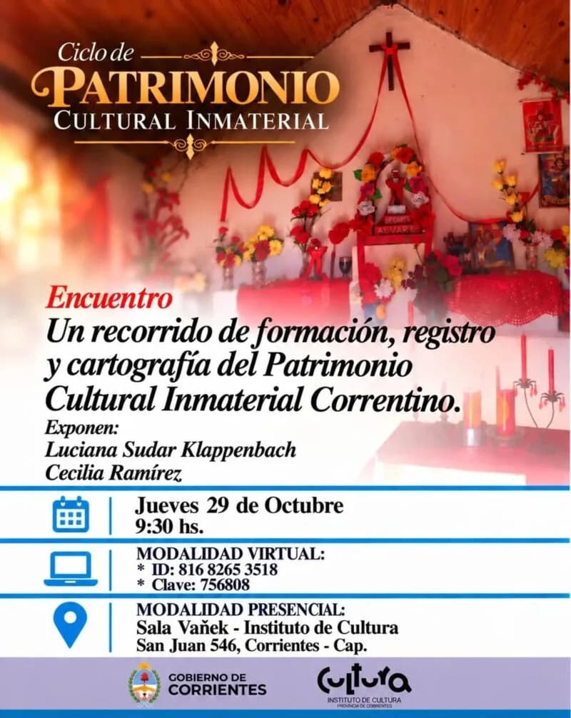 En el Mes del Patrimonio Cultural Inmaterial, se realizará un encuentro de formación y registro