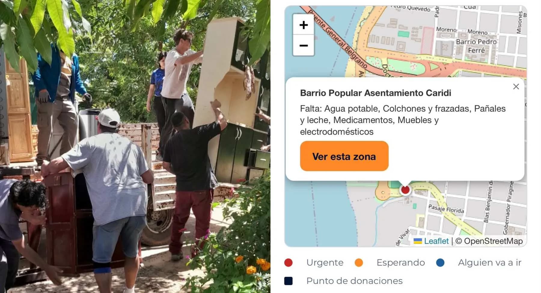 Inundados en Corrientes: crearon un mapa para saber quién necesita ayuda y cómo colaborar