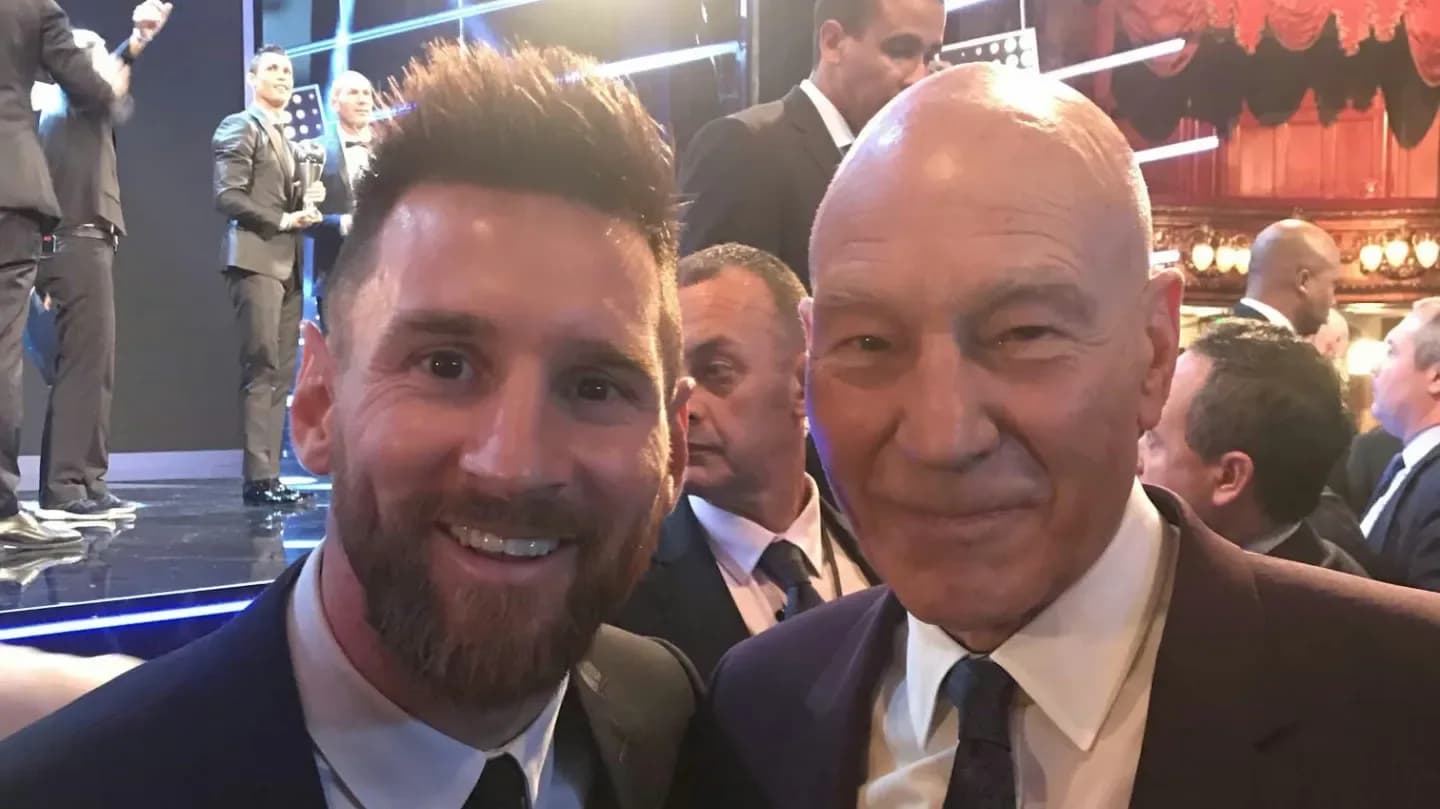 Murió Patrick Stewart, estrella de Hollywood: su imperdible anécdota del día que conoció a Messi - TyC Sports