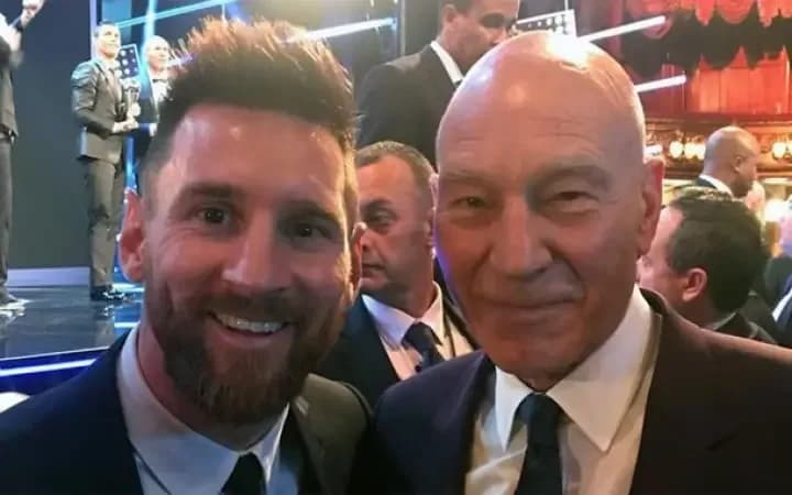 Cuando Patrick Stewart persiguió a Messi: "Conocí a un Dios"